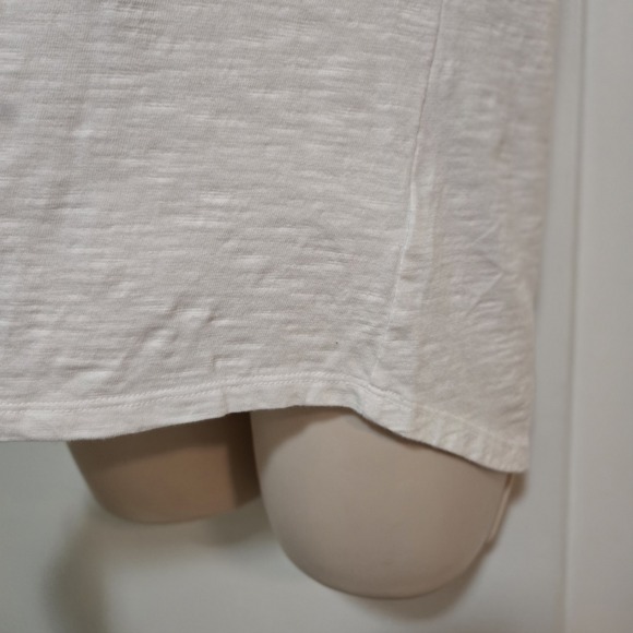 Talbots Size M White Cotton French Bulldog On Island Time Beach Tee T-shirt - Picture 5 of 7